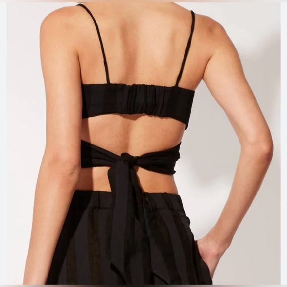 NWT SOLID & STRIPED the delaney top linen stripe blackout size XL - Picture 2 of 6